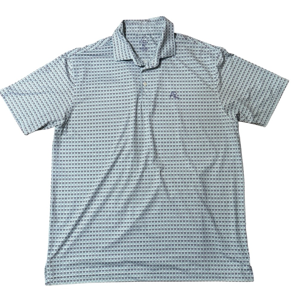 RHOBACK Mens XL Performance Polo “The Queen City” Charlotte Mini Crowns Golf